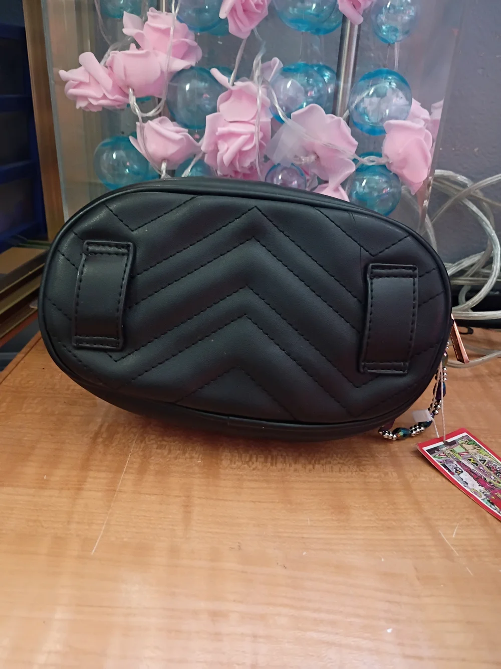 & Other Stories Black 'Queen LOVE' Embellished Cosmetic Pouch
